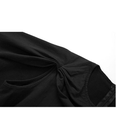 Asymmetric Bow Pleated Top
